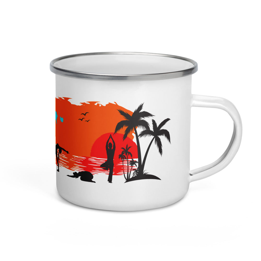 Sunrise to Sunset Campfire Enamel Mug